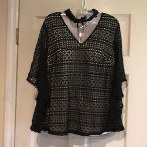 Solitaire Black Lace Top